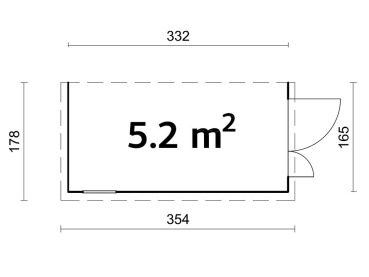 Preview: Palmako Gerätehaus Anlehnhaus Mia 5,4 m² 16 mm naturbelassen