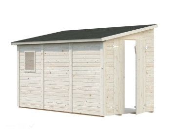 Palmako Gerätehaus Anlehnhaus Mia 5,4 m² 16 mm naturbelassen