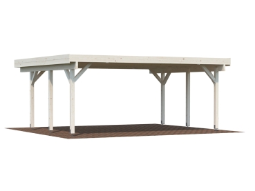 Palmako Doppel-Carport Karl 20,6 m² naturbelassen
