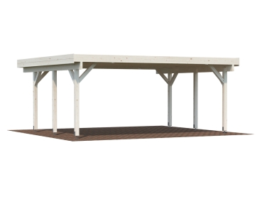 Palmako Doppel-Carport Karl 20,6 m² naturbelassen