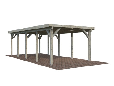 Preview: Palmako Carport Karl 23,1 m² naturbelassen ohne Anbau