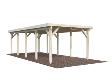 Preview: Palmako Carport Karl 23,1 m² naturbelassen ohne Anbau