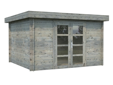 Preview: Palmako Blockbohlenhaus Elsa 9,6 m² 28 mm naturbelassen