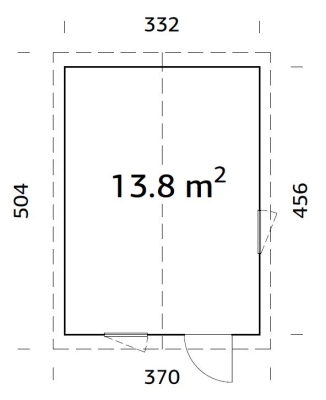 Palmako Nordic Gartenhaus Ly  88mm 13,8 m²