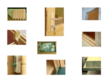 Preview: Palmako Blockbohlenhaus Sally 10,2 m² 44 mm naturbelassen