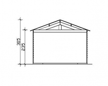 Skan Holz 28 mm Garage Holzgarage Visby 1/2/3