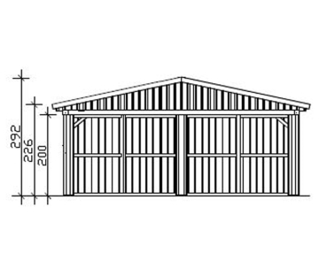 Skan Holz 45 mm Garage Holzgarage Falun 1 / 2