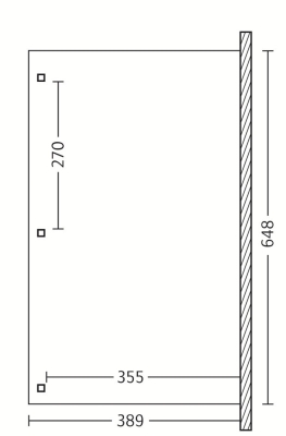 Skan Holz Terrassenüberdachung Venezia mit Mittelpfosten Breite 648 cm in vier Grössen