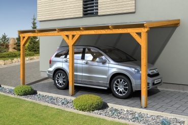 Skan Holz Wandanbau-Carport Vogtland 300 x 541 cm