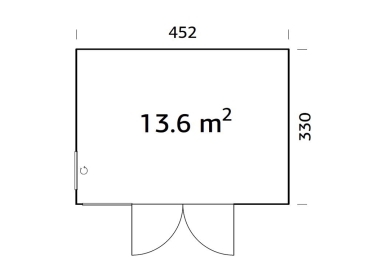 Preview: Palmako Nordic BBH Simone 13,6 m² 18+70 mm naturbelassen