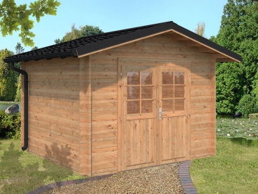 Palmako Blockbohlenhaus Tina 7,5 m² 34 mm mit Metalldach