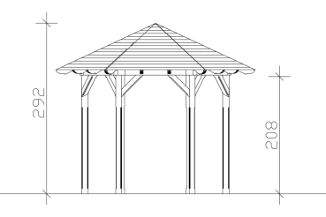 Skanholz Pavillon Colmar 1, Douglasie,natur