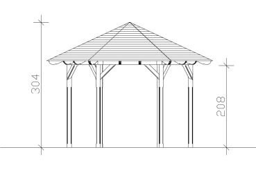 Skanholz Pavillon Colmar 2, Douglasie, natur
