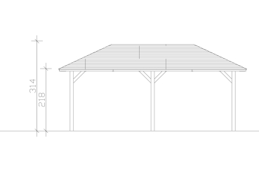 Preview: Skanholz Pavillon Orleans 1, Leimholz, grau