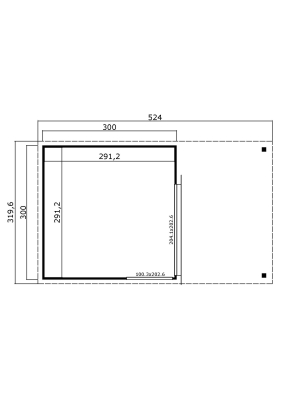Lasita Maja Gartenhaus Domeo 2 mit Anbau-Dach