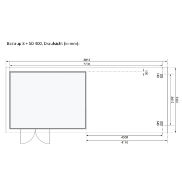 Woodfeeling Gartenhaus Bastrup 8 - 28 mm