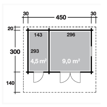 Preview: Wolff Finnhaus Blockbohlenhaus Carmen 4530  Klassik