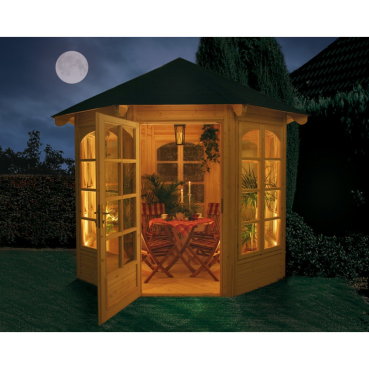 Weka 8-Eck Pavillon 234 A Sparset inkl. roten DS