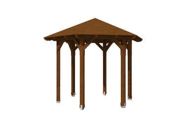 Skanholz Pavillon Colmar 1, Douglasie, nussbaum