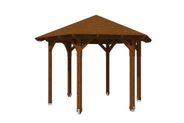 Skanholz Pavillon Colmar 2, Douglasie, nussbaum