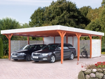 Skanholz 120er Doppel-Carport Spessart 611x604cm