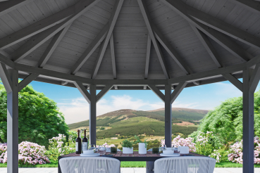 Preview: Skanholz Pavillon Nice 2, Leimholz, grau