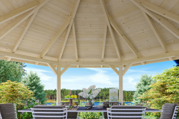 Skanholz Pavillon Nice 4, Leimholz, natur