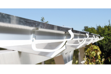 Preview: Regenrinnen-Set 324 cm, Stahl, verzinkt u. weiss beschichtet