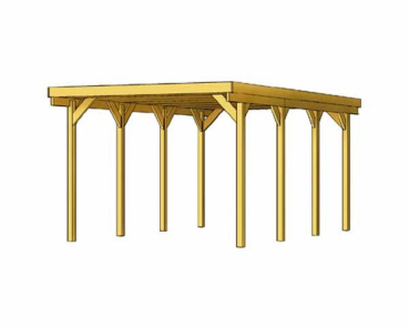 Preview: SkanHolz Doppelcarport Profil Friesland  557 x 860 cm