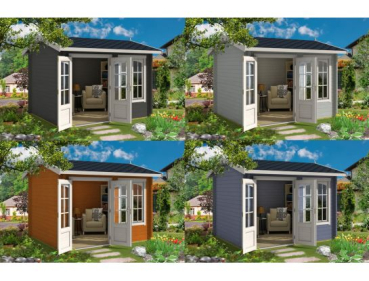 Preview: Lasita Maja Gartenhaus ALEX 320x270 cm, 44mm Bohlen ISO