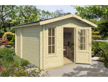 Lasita Maja Gartenhaus BRISTOL in 44 mm Doppelnut; 2 Räume