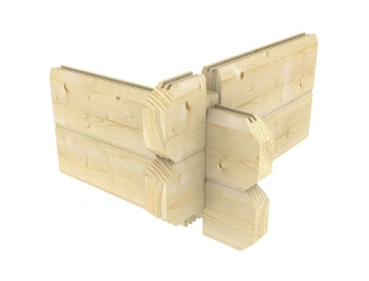 Preview: Lasita Maja Gartenhaus Modell Elba 44 mm mit Terrasse