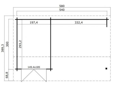 Preview: Lasita Maja 34mm Gartenhaus KENZO