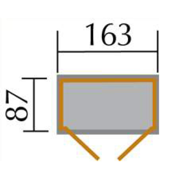 Weka 14 mm Garten- und Terrassenschrank 351 und 357  mit Satteldach in 2 Grössen