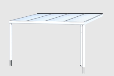 Terrassenüberdachung Genua 434 x 357 cm, Aluminium, weiss oder anthrazit
