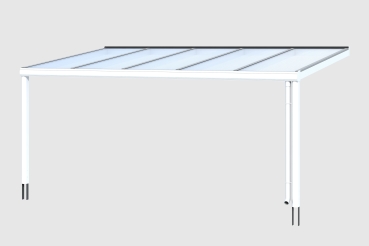 Terrassenüberdachung Genua 541 x 257 cm, Aluminium, weiss oder anthrazit