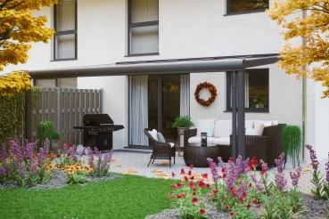 Terrassenüberdachung Genua 541 x 307 cm, Aluminium, weiss oder anthrazit