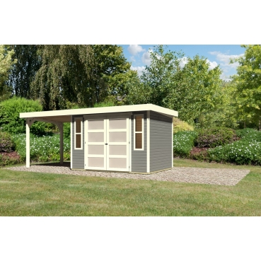 Karibu Gartenhaus Gerätehaus Mühlendorf 3 mit 240 cm Schleppdach - 19 mm