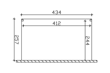 Preview: Terrassenüberdachung Modena 434 x 257 cm, Aluminium, weiss oder anthrazit mit Echtglas Preview: Terrassenüberdachung Modena 434 x 257 cm, Aluminium, weiss oder anthrazit mit Echtglas