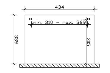 Terrassenüberdachung Verona 434 x 339 cm, Leimholz, natur + 4 Lasuren nach Wahl