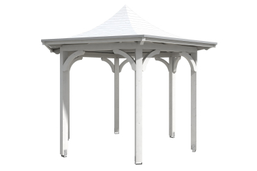 Skanholz Pavillon Versailles, Leimholz, weiss