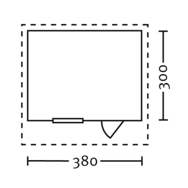 Preview: Skanholz Blockbohlenhaus STAVANGER 45 mm mit 80 cm Vordach