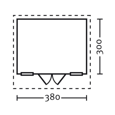 Skanholz Blockbohlenhaus TRONDHEIM 45 mm mit 80 cm Vordach -