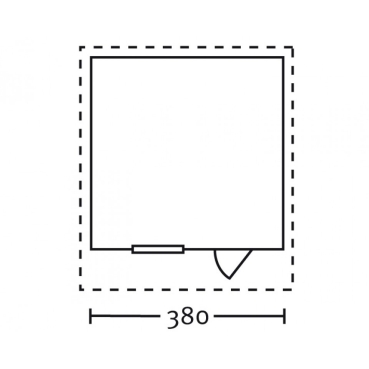 Preview: Skanholz Blockbohlenhaus STAVANGER 45 mm mit 80 cm Vordach