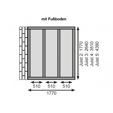 Karibu Classic Gartenhaus Wandlitz 4- 19 mm