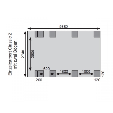 Karibu Einzelcarport Classic Einzel 2