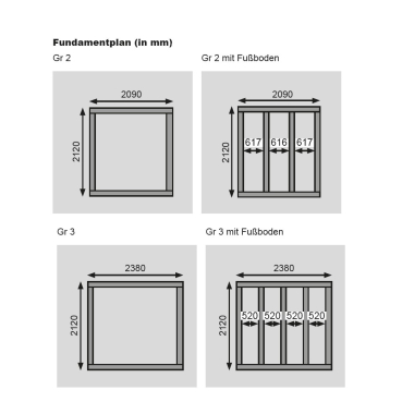 Woodfeeling Gartenhaus Askola 2 m. 240 cm Schleppdach/Seiten- und Rückwand