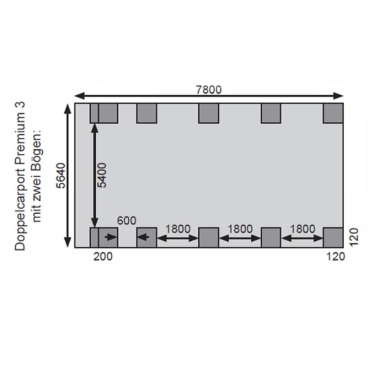 Karibu Doppelcarport Premium Doppel 3