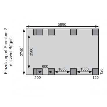 Preview: Karibu Einzelcarport Premium Einzel 2