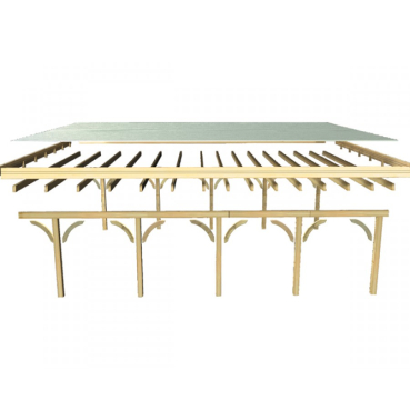 Preview: Karibu Einzelcarport Premium Einzel 3